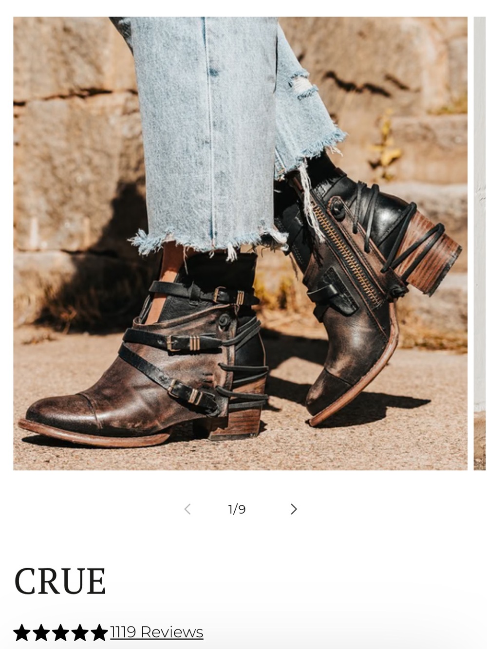 Freebird by Steven Crue Distressed Black and Brown Leather Ankle Boots